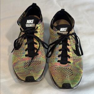 Nike 2012 Flyknit Racer Multicolor 1.0 sz 8, Preowned,  Black Tongue VERY RARE